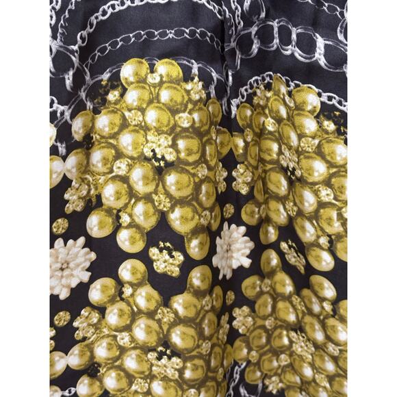 CAbi silk babydoll top, green/black, Baroque, statement, boho luxe, maximalism - Picture 4 of 6